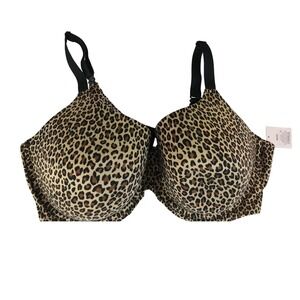 Auden Nursing Bra Leopard Animal Print Tan Black 46DD Full Coverage